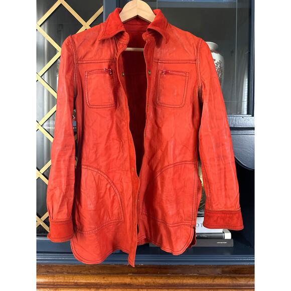 Vintage Fiery Leather Jacket - Picture 2 of 11